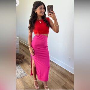 Red and Pink Women's dress